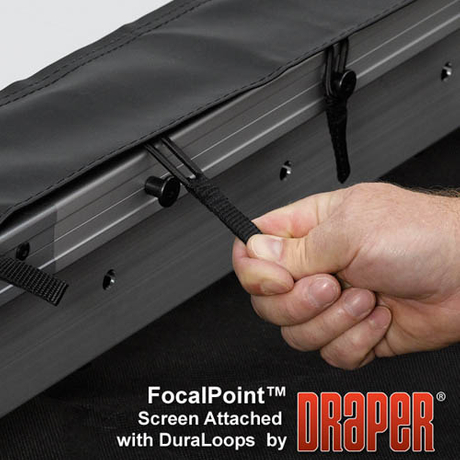 Draper Focalpoint (Silber) Folding-Frame-Projektor-Bildschirm 94 Diag. (50x80) - Breitbild [16:10] - Cineflex CH1200V 1.2 Verstärkung